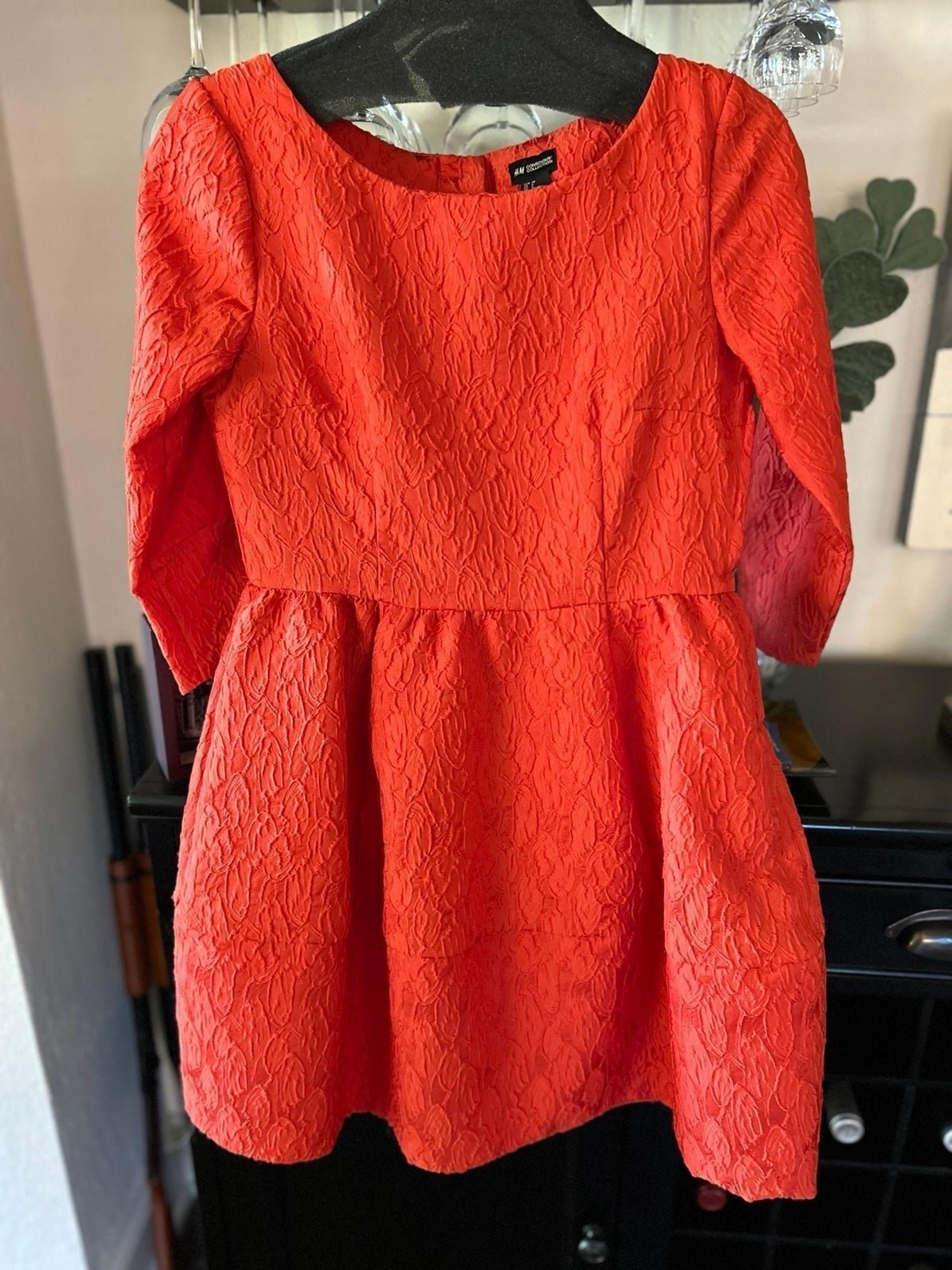 H&M orange tulip dress women’s size 8