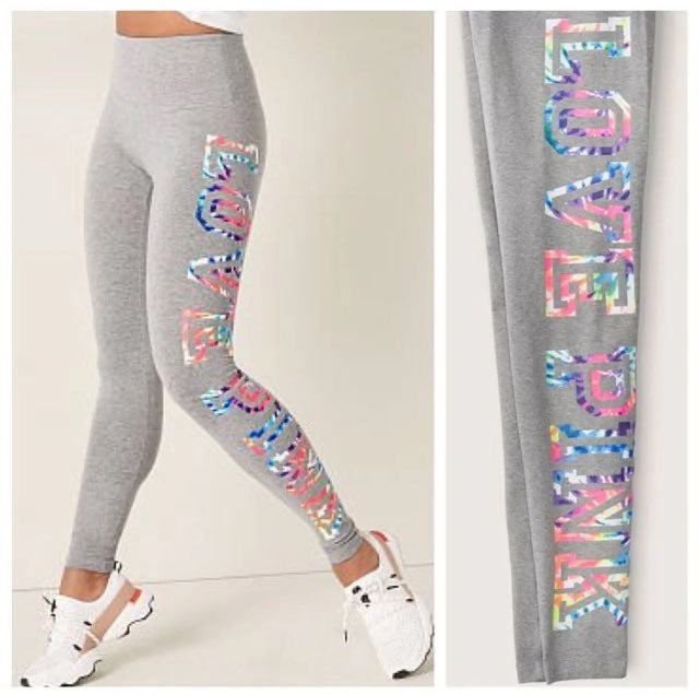 Vs Pink Cotton Logo Legging S