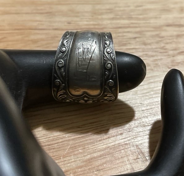 Handmade vintage to antique silverware rings