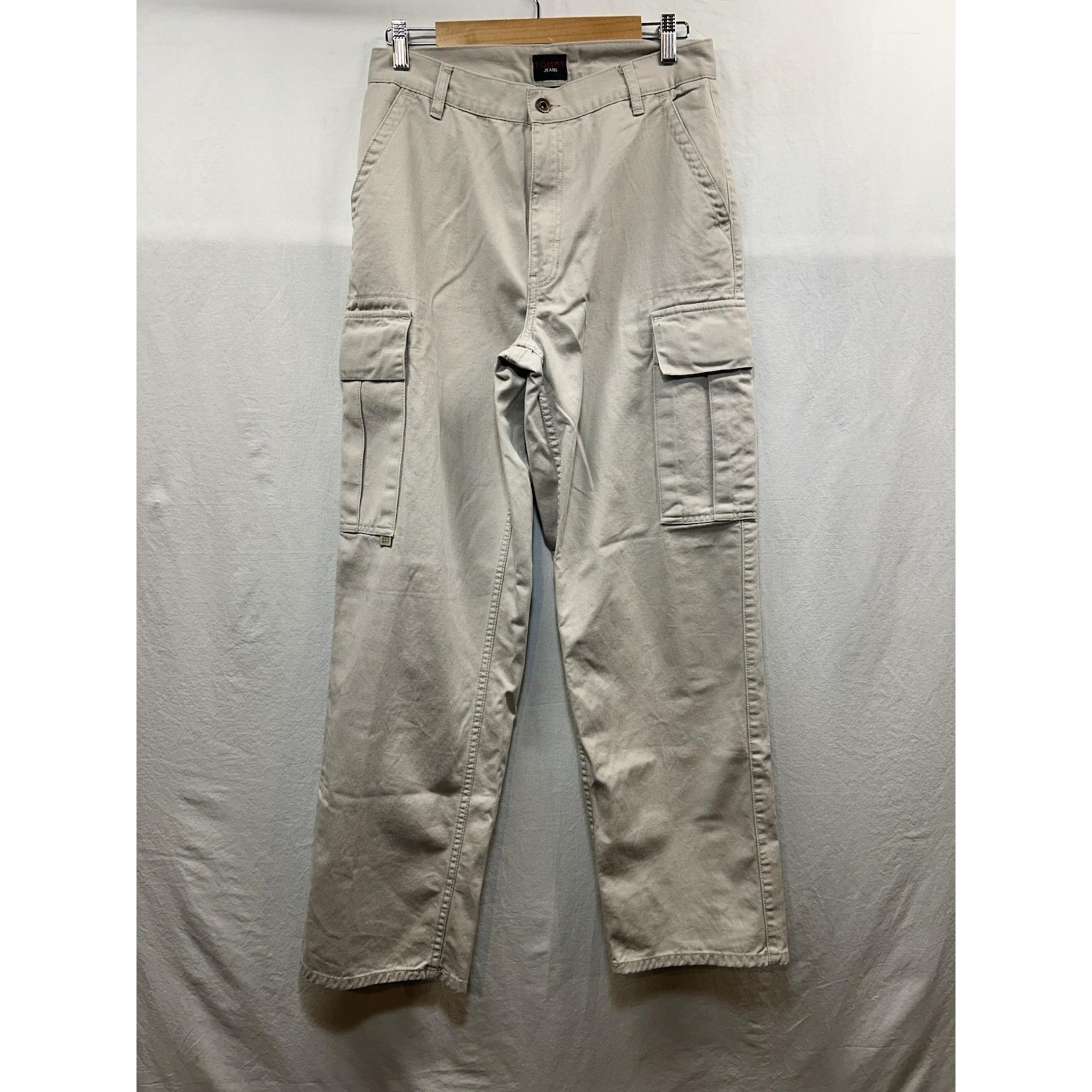 Tommy Hilfiger 90s Y2K Women's Cargo Pants Beige Khaki Sz 30 / 10 Cotton