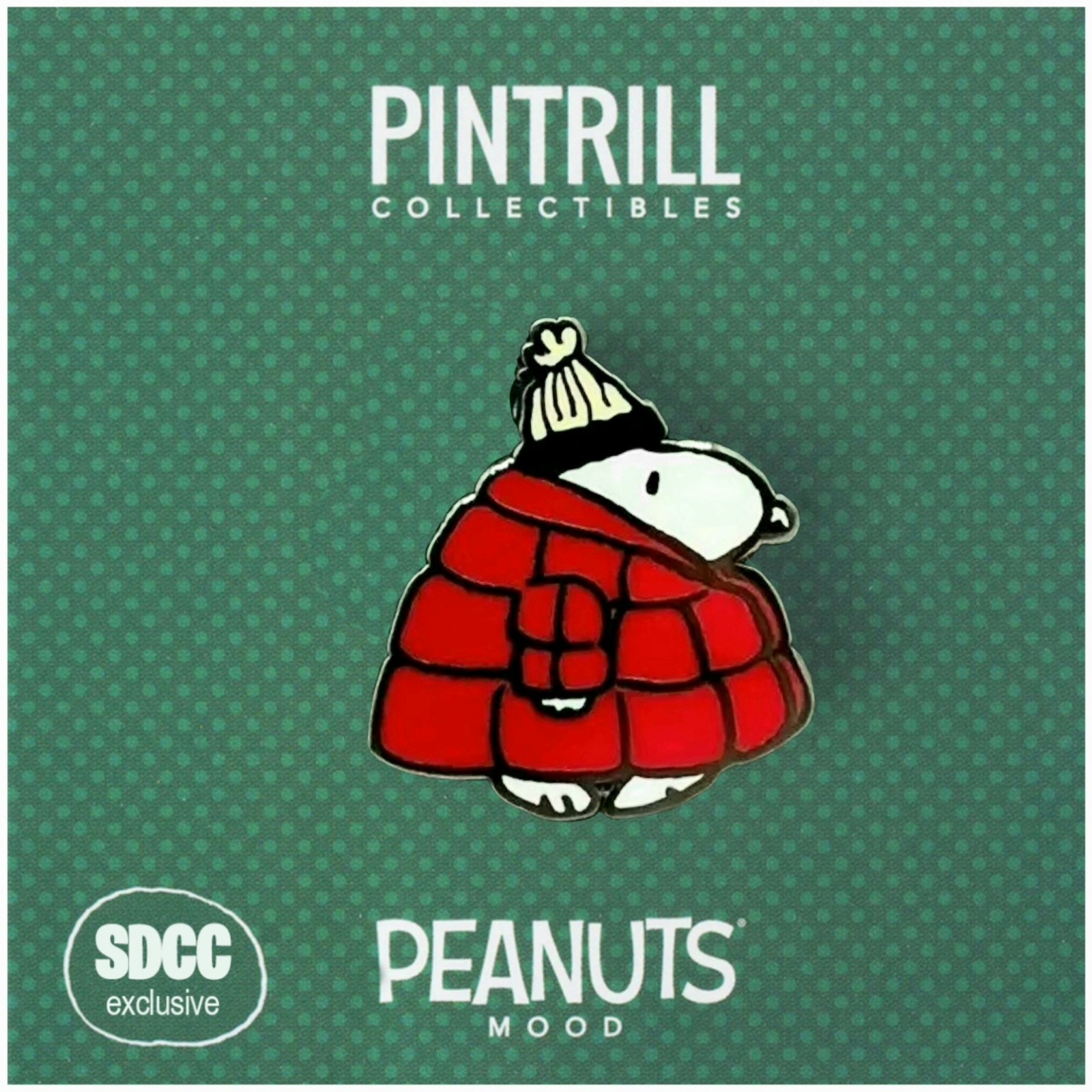 ⚡RARE⚡ PINTRILL x PEANUTS Giant Coat Snoopy Pin *BRAND NEW* RED VARIANT