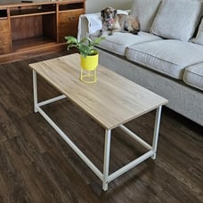Small Rectangular Coffee Table Simple Modern Open Design Minimalist Center Table