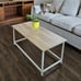 Small Rectangular Coffee Table Simple Modern Open Design Minimalist Center Table