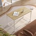 Small Rectangular Coffee Table Simple Modern Open Design Minimalist Center Table