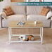 Small Rectangular Coffee Table Simple Modern Open Design Minimalist Center Table