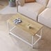 Small Rectangular Coffee Table Simple Modern Open Design Minimalist Center Table