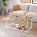 Small Rectangular Coffee Table Simple Modern Open Design Minimalist Center Table