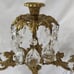Candle Holder Candelabra PRISMS Marble Heavy Cast Metal Brass Floral