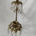 Candle Holder Candelabra PRISMS Marble Heavy Cast Metal Brass Floral