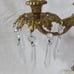 Candle Holder Candelabra PRISMS Marble Heavy Cast Metal Brass Floral