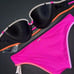 NWT Victoria's 34B BIKINI S BOTTOM Black Hot Pink Strappy Orange Gray Bandeau