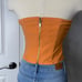 Princess Polly Mantello corset top, orange, 6