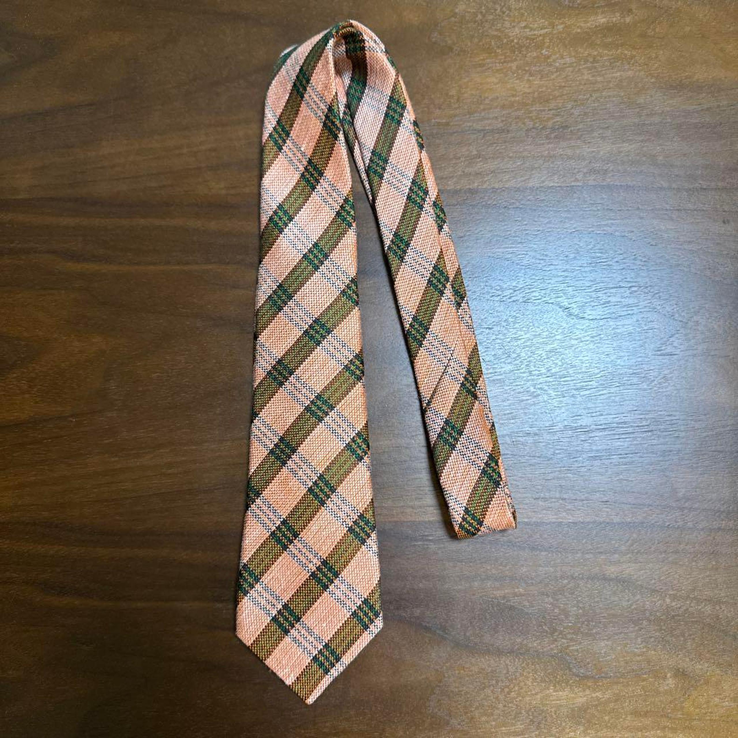 KITON orange striped tie