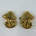 Vtg 1973 Mimi Di N Signed Gold Mushroom Interlocking Belt Buckle Mushroomcore
