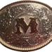 Montana Silversmiths Belt Buckle Initial M Sterling Silver Plate Gold Trim
