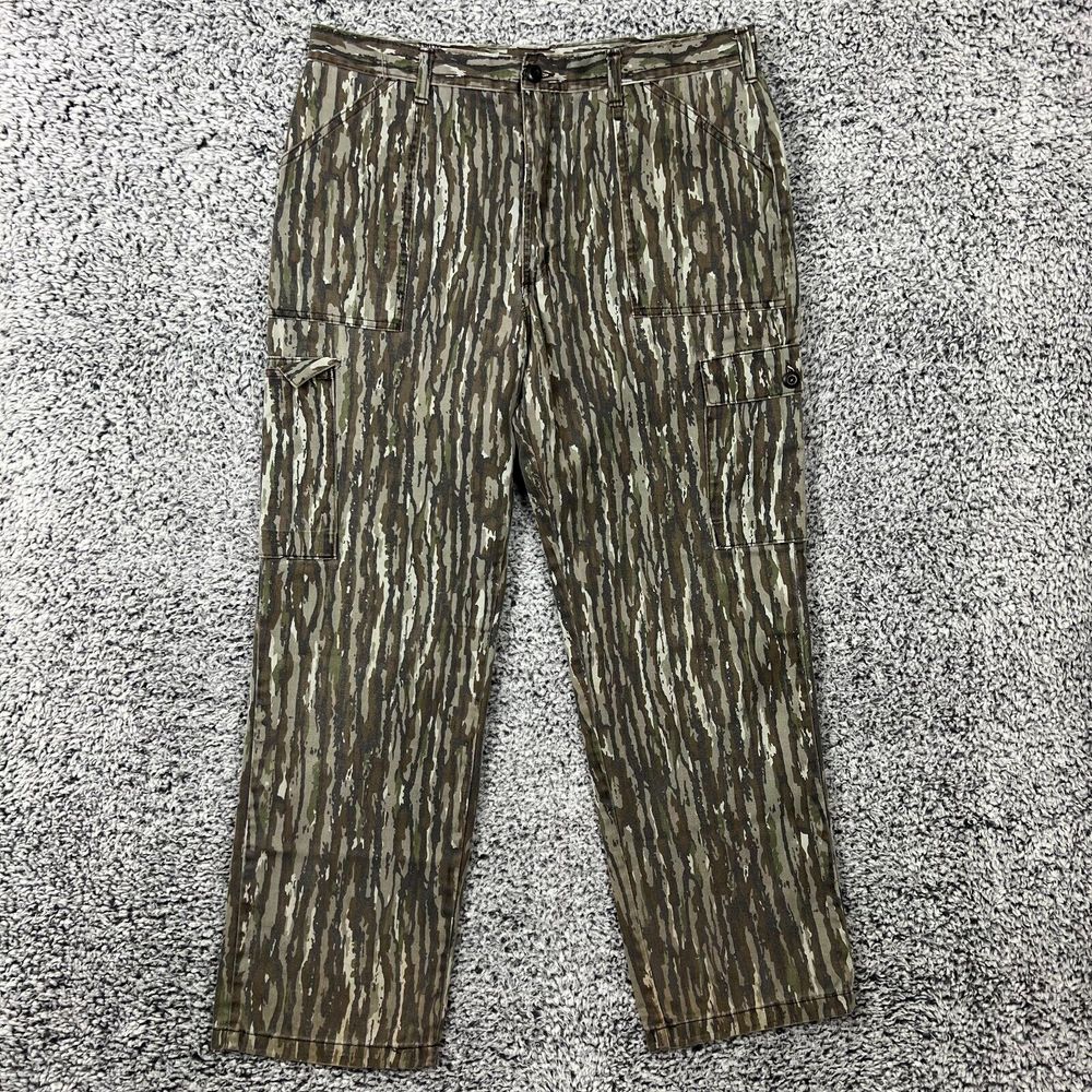 Vintage Liberty Hunting Pants Mens Large 36x32 Camo Tree Bark Realtree USA Made