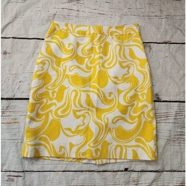 Kate Spade Florence Broadhurst Lemon Swirl Skirt Size 8