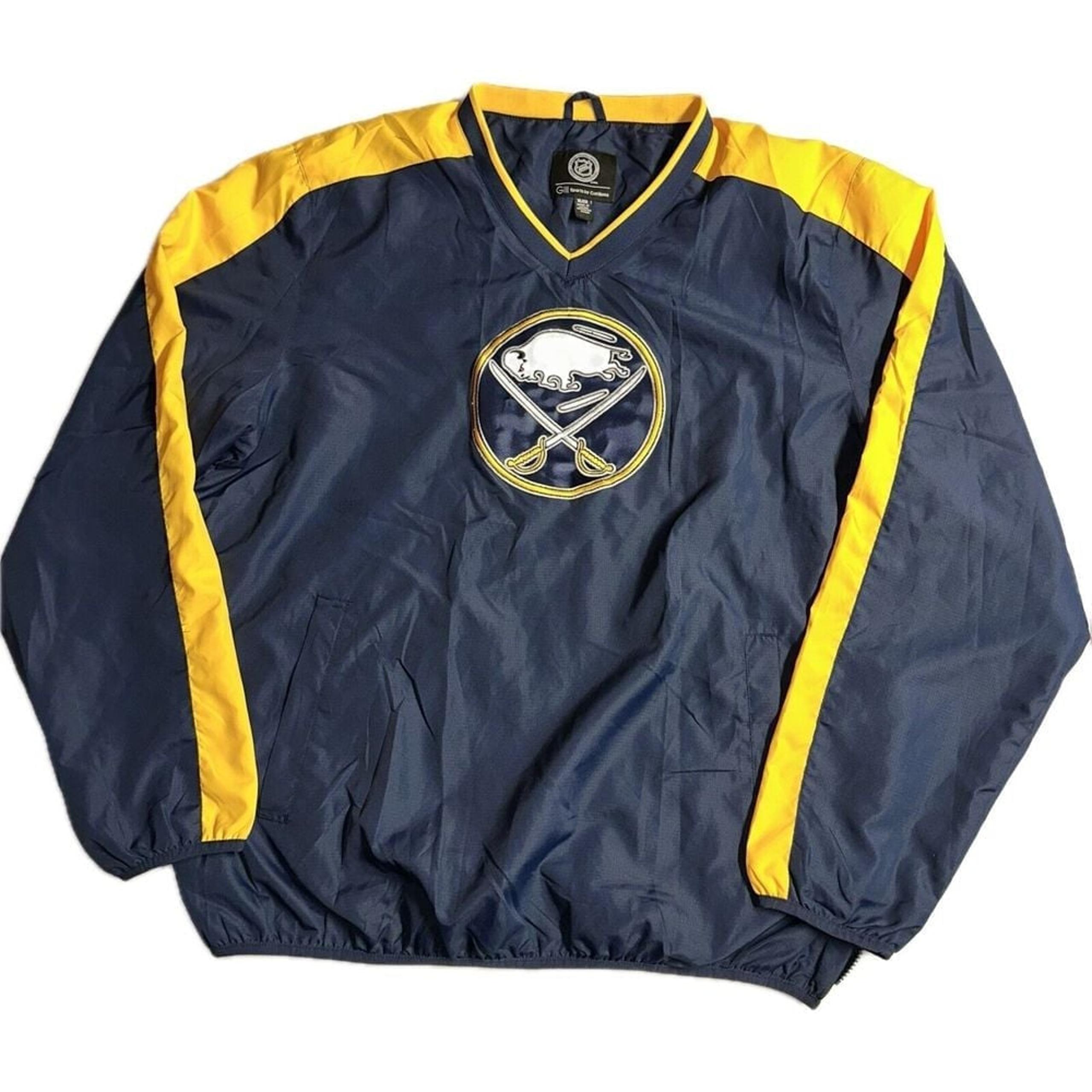 Vintage Y2K Buffalo Sabres Jacket Pullover NHL Hockey Windbreaker G-III Men's XL