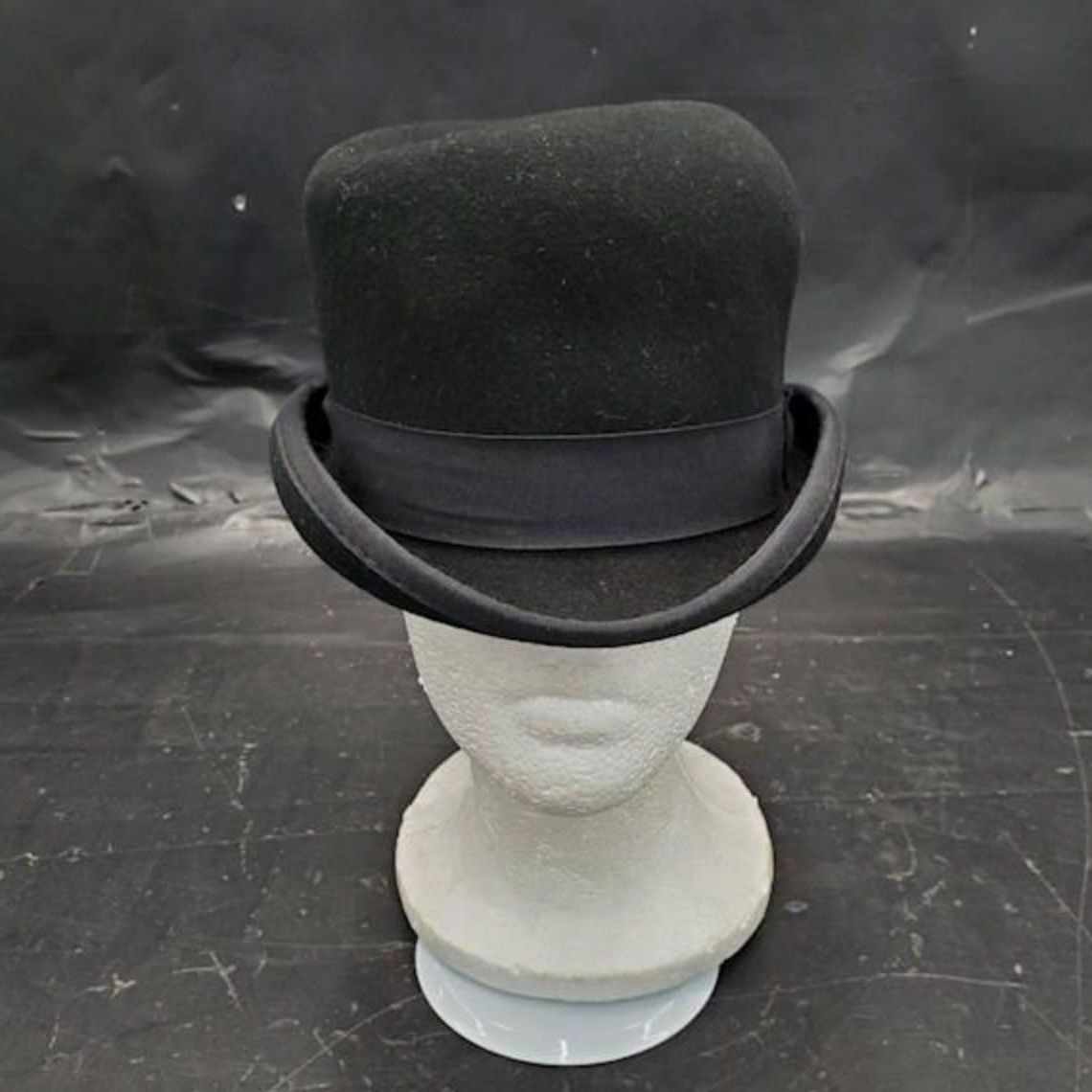 Reed Hill 90% Wool Bowler Hat Size 6 3/4 Black