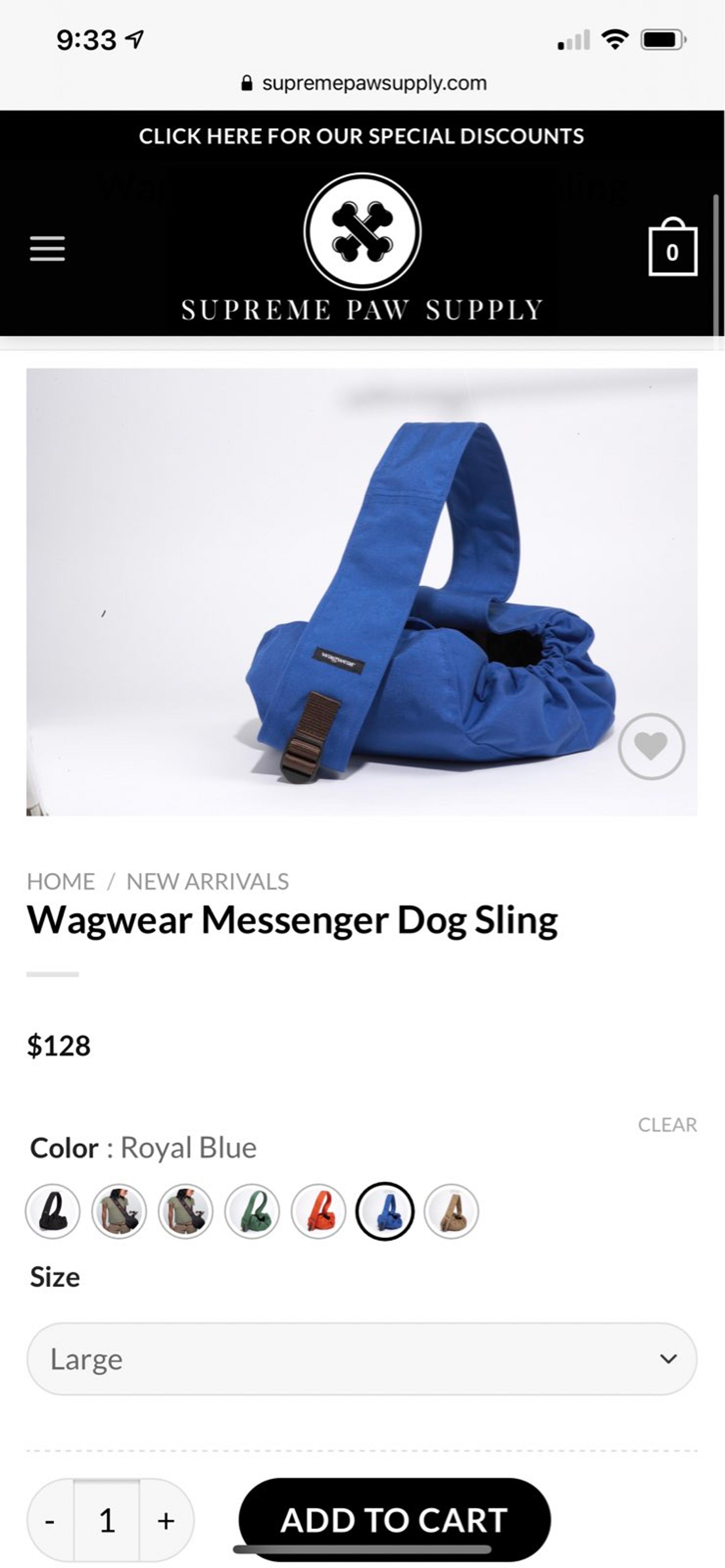 Dog messenger bag carrier
