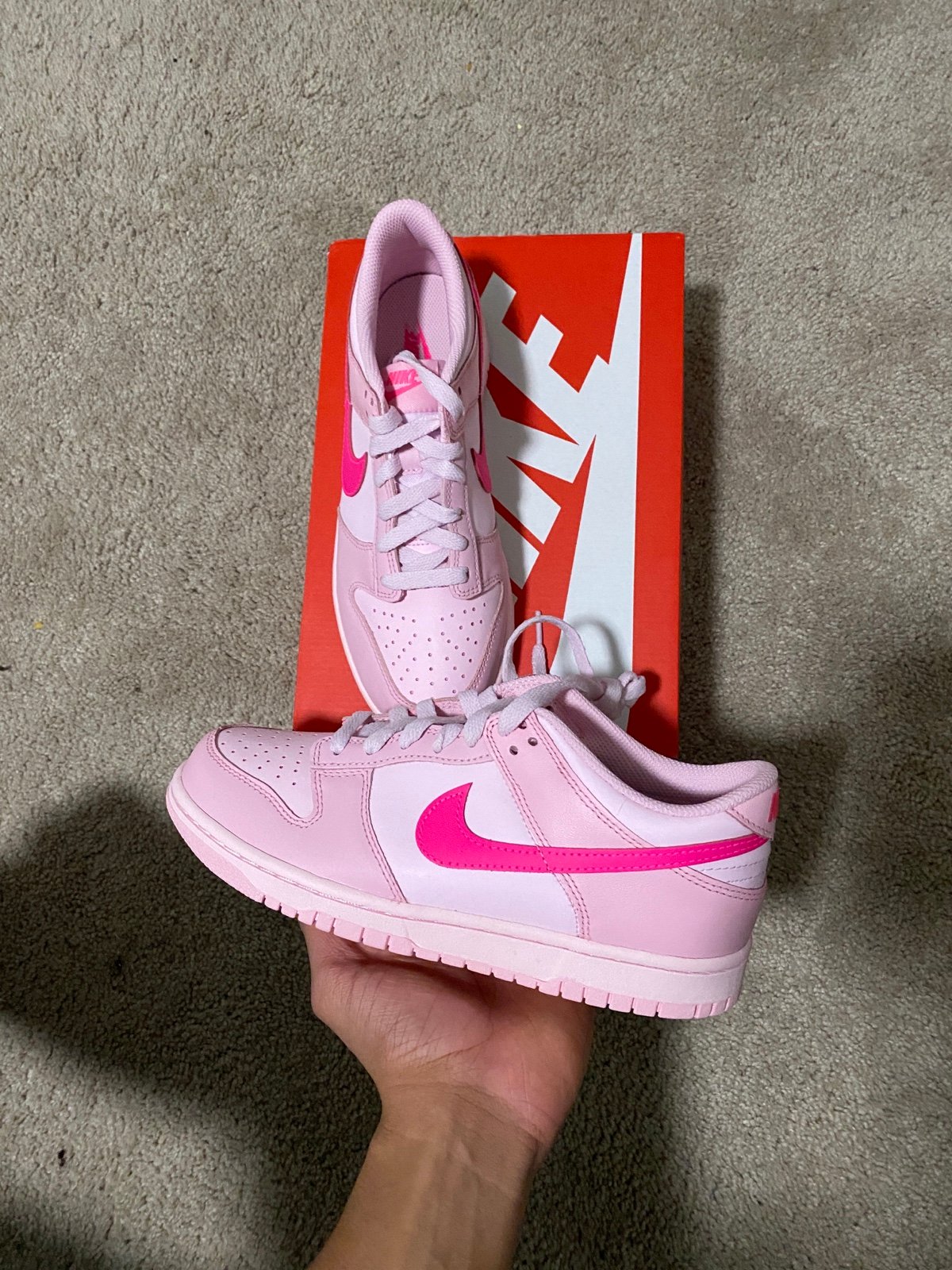 triple PINK dunks