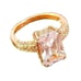 Gold Over Sterling Silver Emerald Cut Large CZ Ring