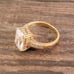 Gold Over Sterling Silver Emerald Cut Large CZ Ring