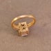 Gold Over Sterling Silver Emerald Cut Large CZ Ring