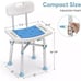 Shower Chair with Back, Heavy Duty OasisSpace 500lb Padded Seat Adjustable