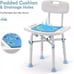 Shower Chair with Back, Heavy Duty OasisSpace 500lb Padded Seat Adjustable