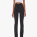 NWT Mother The Triple Stack Runaway Jeans Size 25 In Not Guilty Black Flare Leg