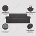 1/2/3 Seater Slipcover Solid Color Sofa Covers Stretch Couch Furniture Protector