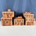 Vintage ceramic Pueblo Dwelling Canister 6 Pc Set Southwestern Style