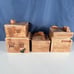 Vintage ceramic Pueblo Dwelling Canister 6 Pc Set Southwestern Style