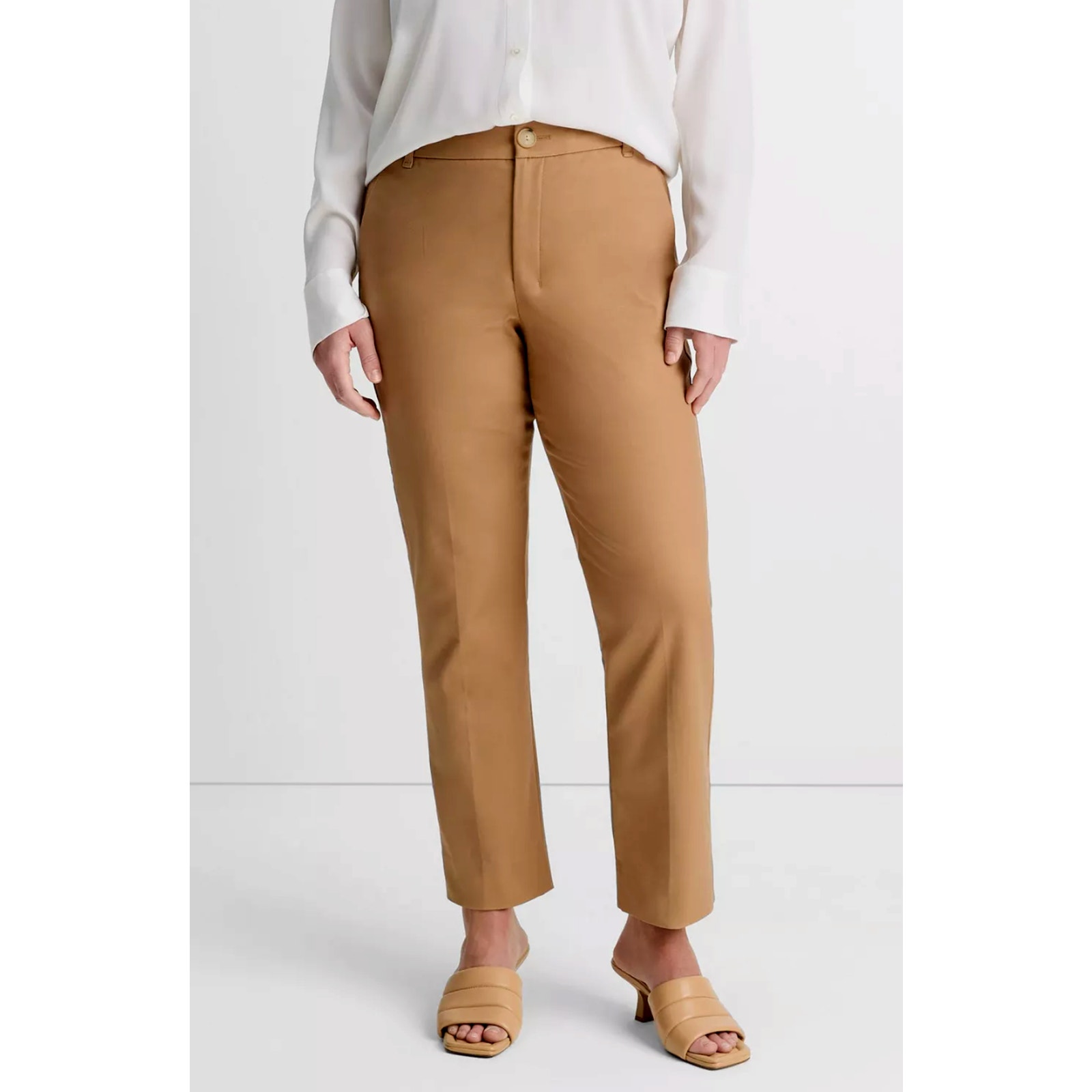 Vince Cigarette Trouser Size 14 Women's Almond Brown Tan Crop Pants