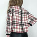 Bouclé Knit Plaid Top