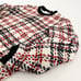 Bouclé Knit Plaid Top