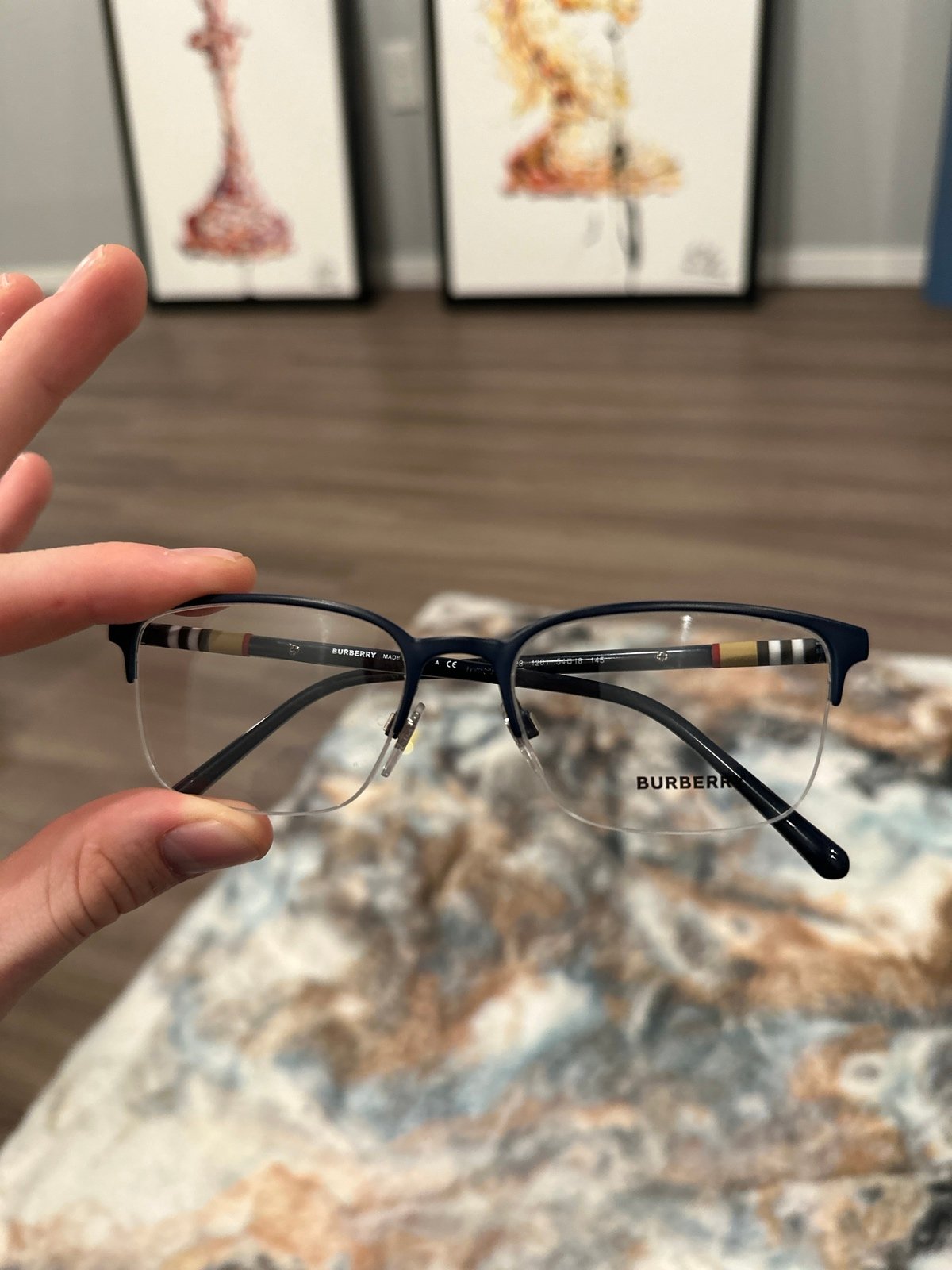 Black Friday Sale! Burberry 54mm Blue Eyeglasses