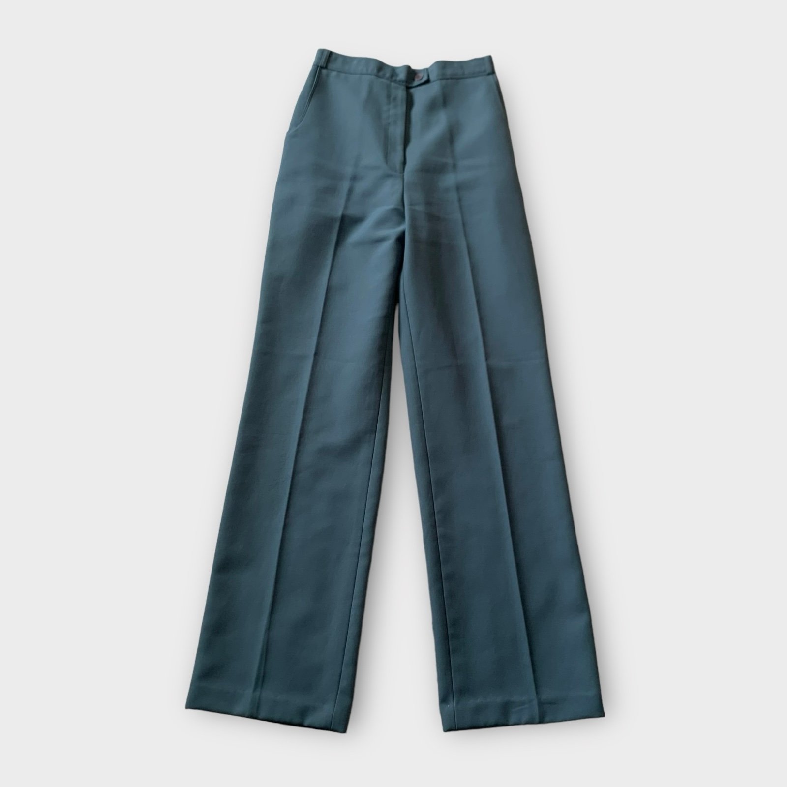 Vintage 70s/80s pants/trousers, cornflower, blue, wide leg, pockets on sides