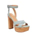VERONICA BEARD Lalana blue Denim Strappy Platform Sandals size 8.5