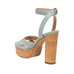 VERONICA BEARD Lalana blue Denim Strappy Platform Sandals size 8.5
