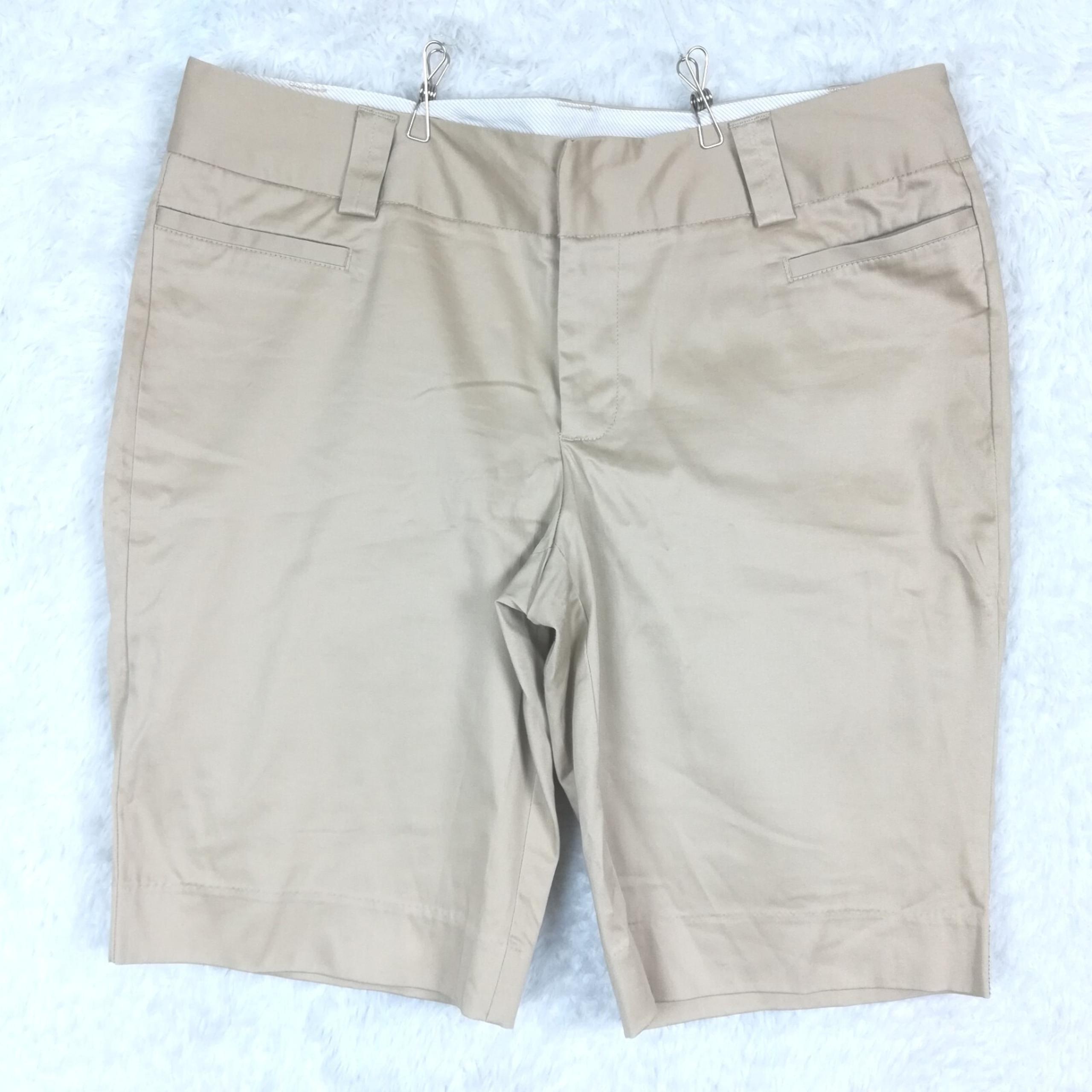 A.N.A Womens Shorts Chino Bermuda Gold Beige Career Business Casual Plus 16