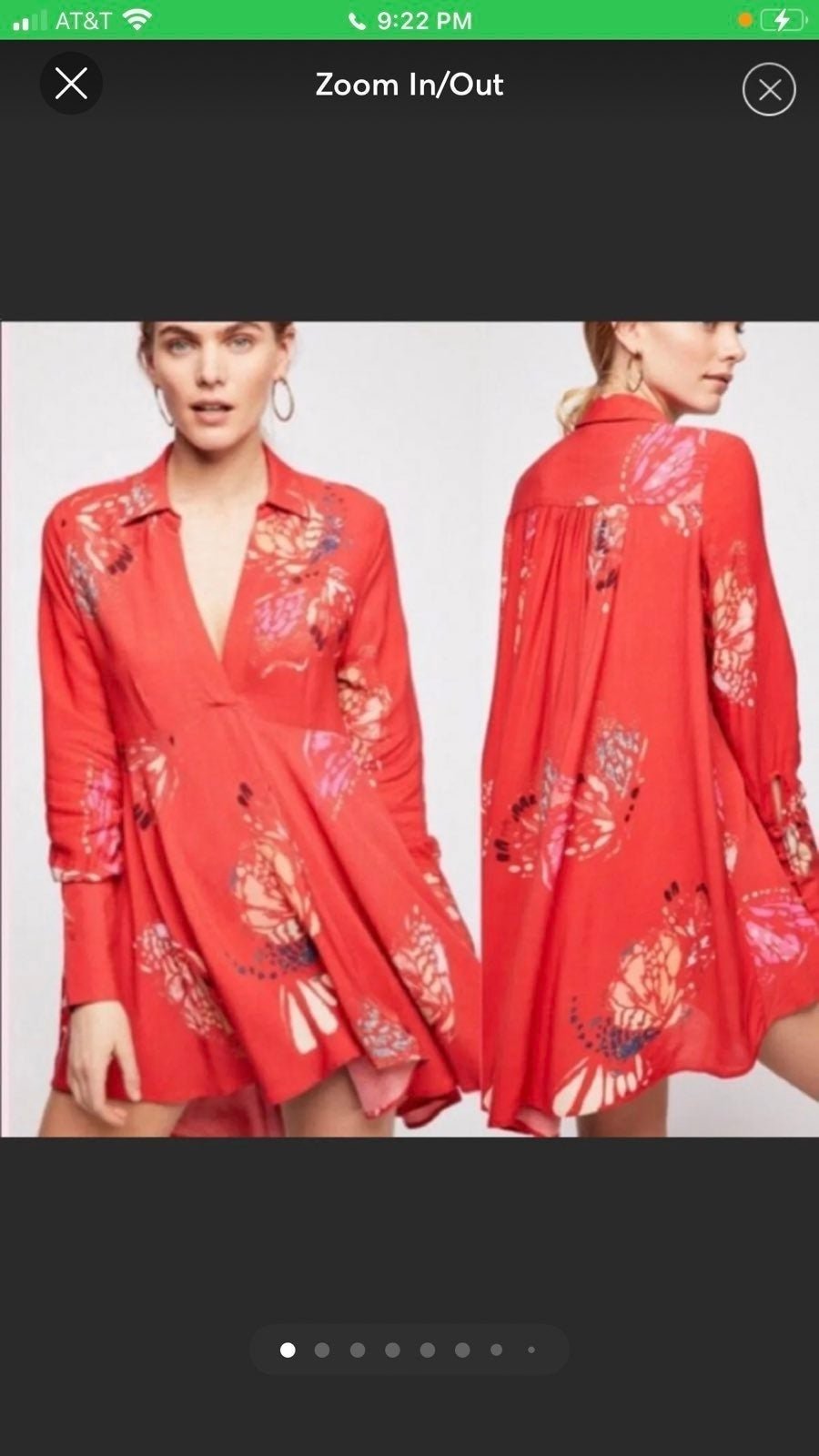 Free People Field Of Butterflies Tunic XSMALL NEW