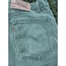 Vintage Levi's 550 Made in USA Orange Tab Green Denim Jean Shorts - Men's 33