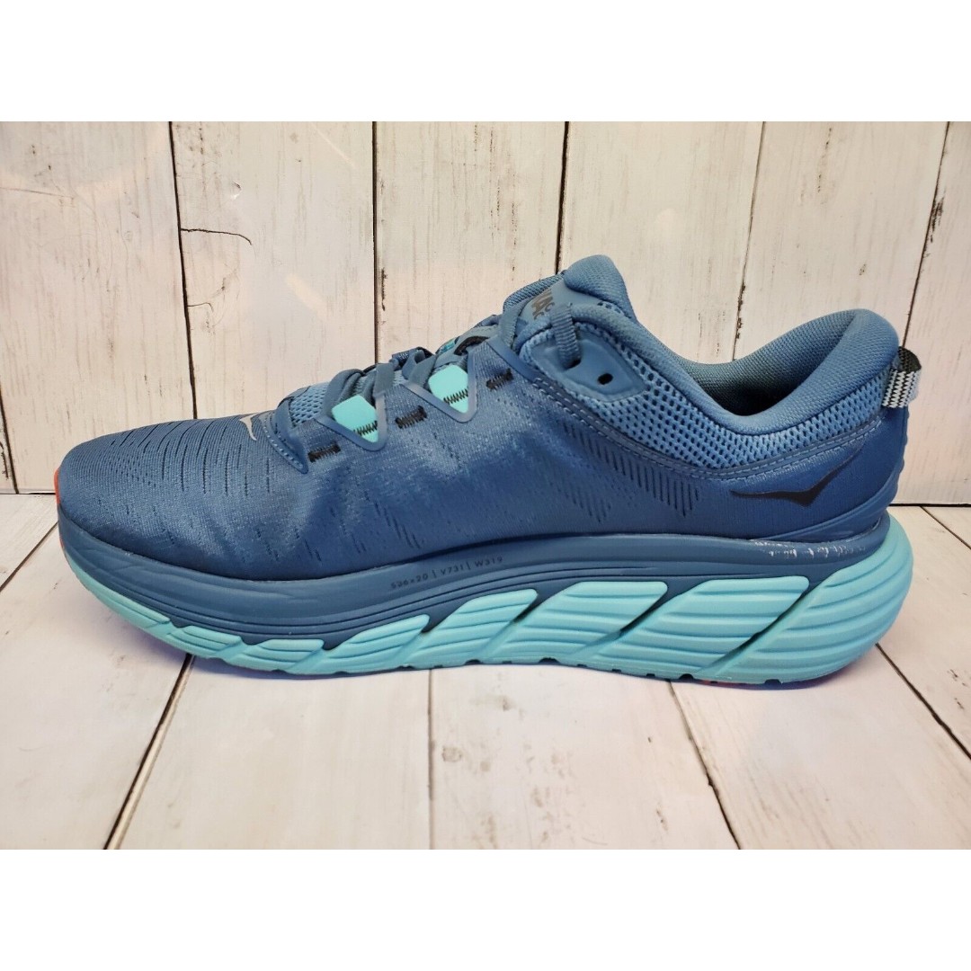 HOKA ONE ONE Gaviota 3 Men's Sz 12.5 D hot Running Shoes Blue Sharkskin (RTAR) Nice!