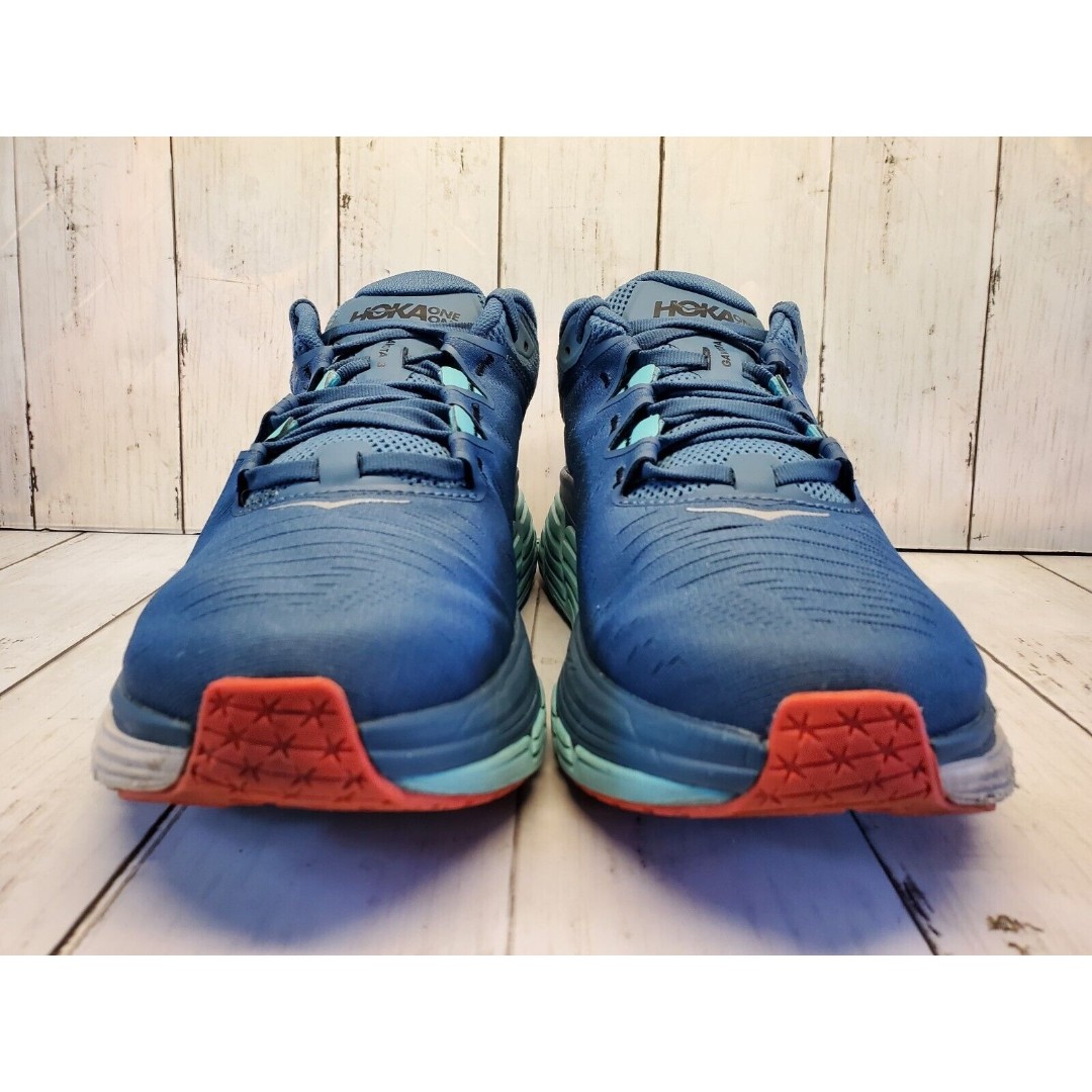 HOKA ONE ONE Gaviota 3 Men's Sz 12.5 D hot Running Shoes Blue Sharkskin (RTAR) Nice!