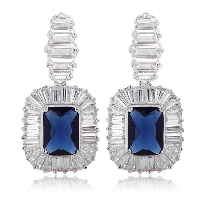 Swarovski Crystals Abriella Blue Earrings