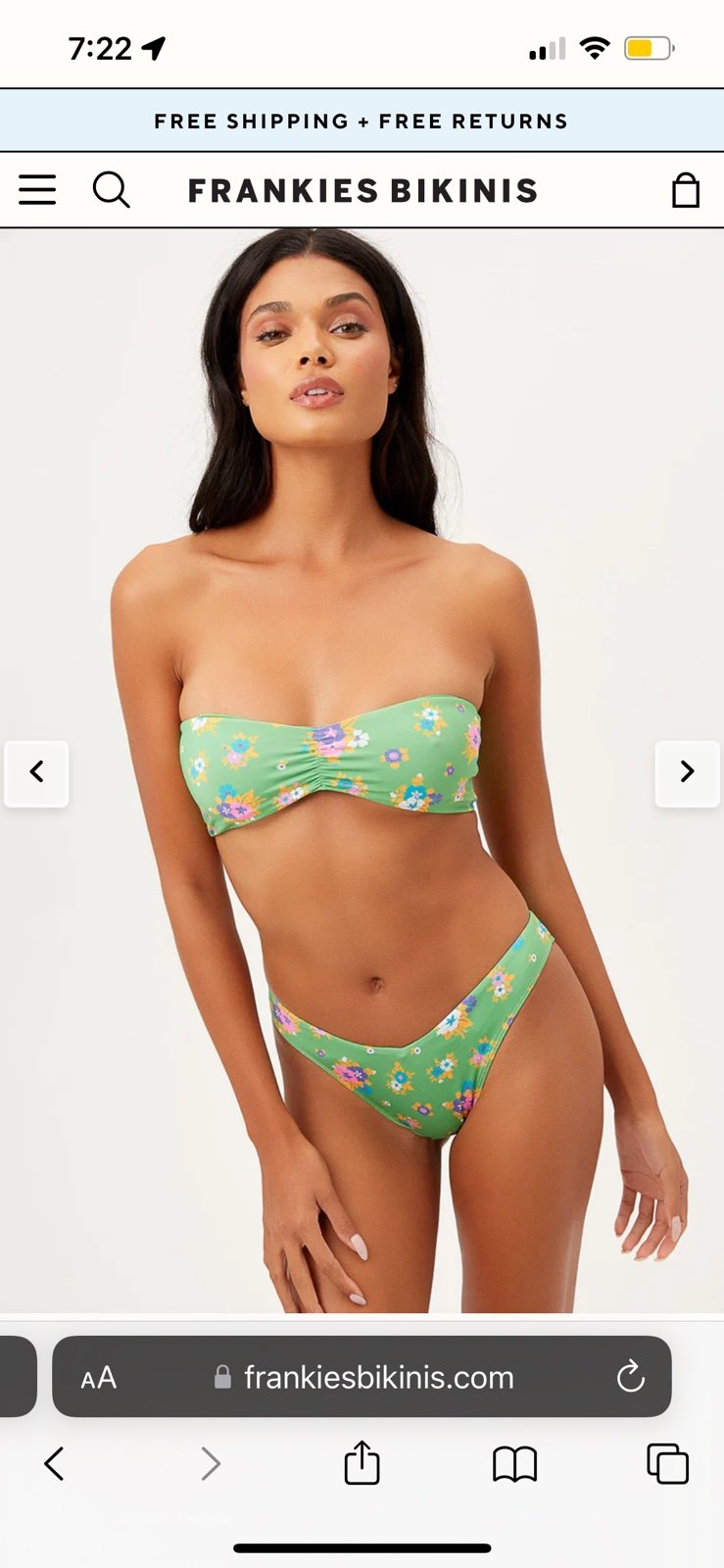 Green Frankie’s Bikinis Top - Size S
