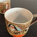 Set of 2 Vintage Moriage Beaded Porcelain Oriental Teaups