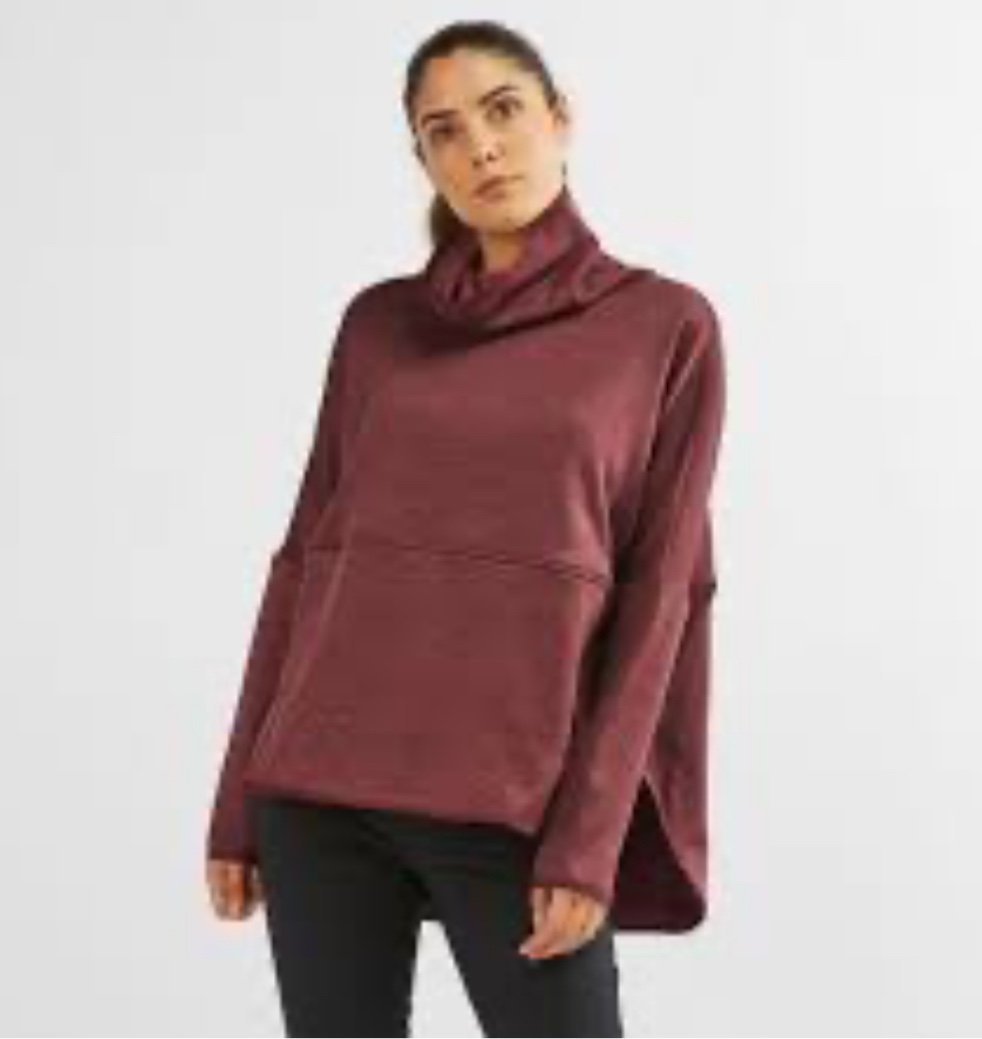 The North Face Women’s Maroon Slacker Poncho Funnelneck Pullover